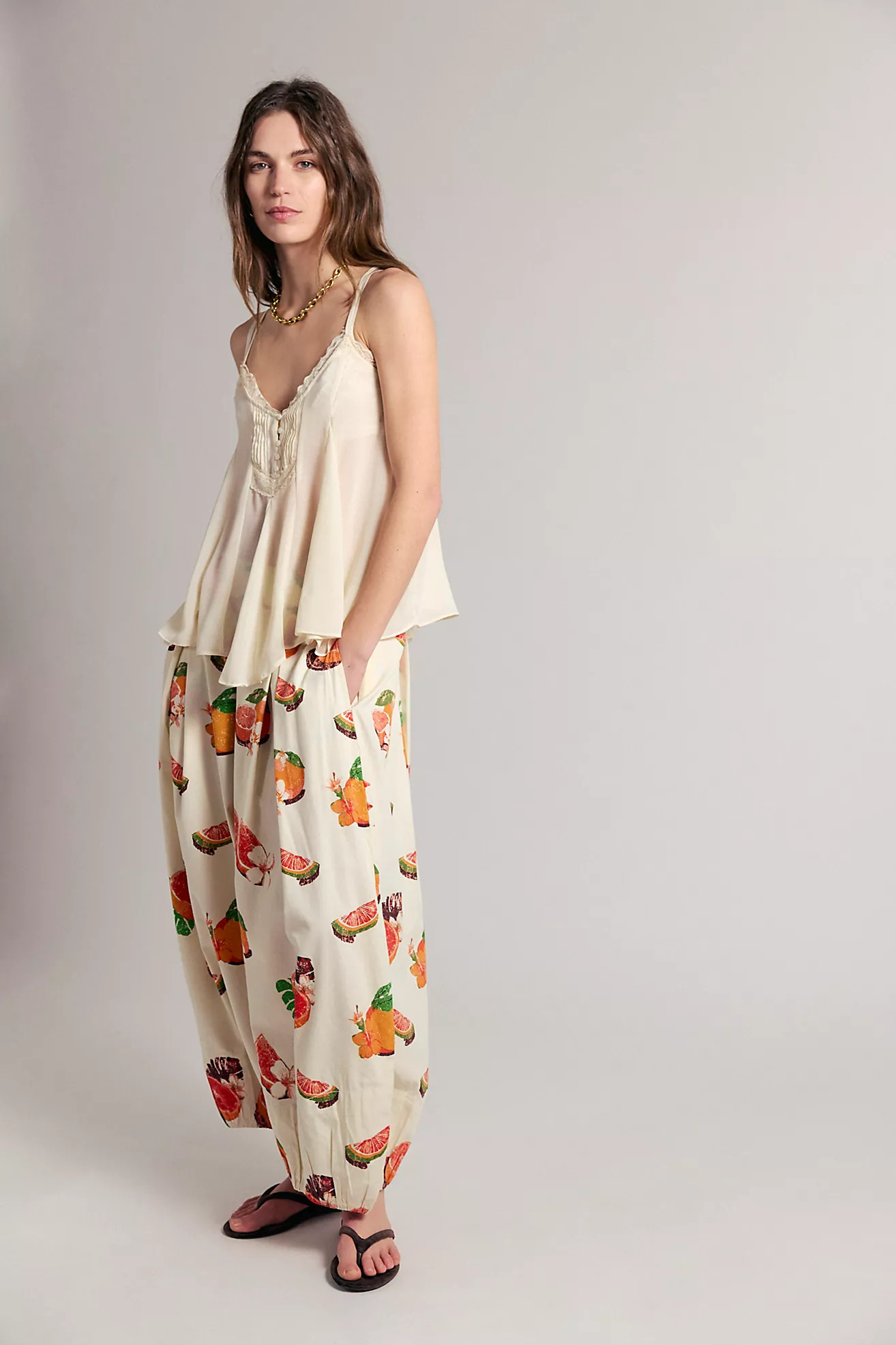 Moonflower Printed Pull-On Balloon Pants | Free People (Global - UK&FR Excluded)