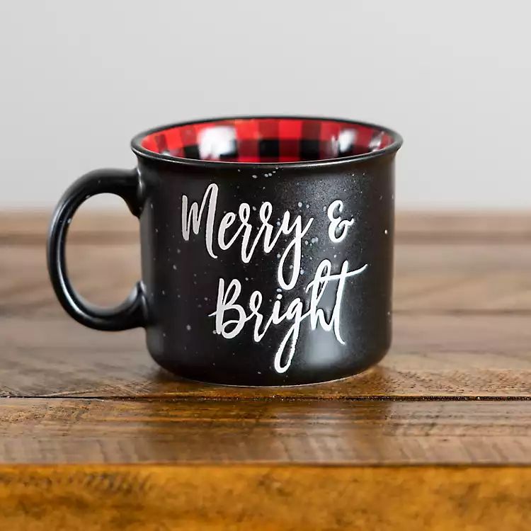 Black Merry and Bright Camper Mug | Kirkland's Home
