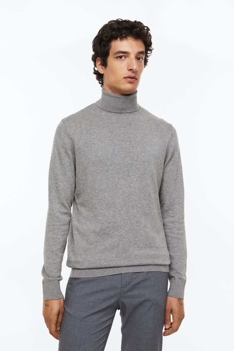 Feinstrick-Rollkragenpullover Slim Fit | H&M (DE, AT, CH, DK, NL, NO, FI)