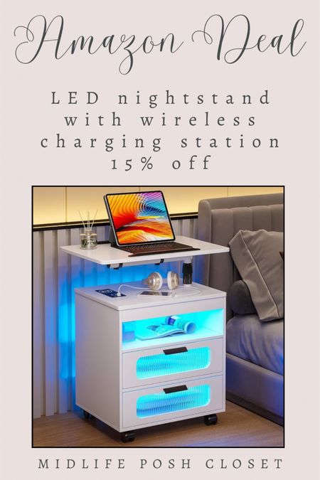 Amazon lighting deal! Nightstand with LED lights and wireless charging station is 15% off!

#LTKhome #LTKsalealert #LTKSeasonal