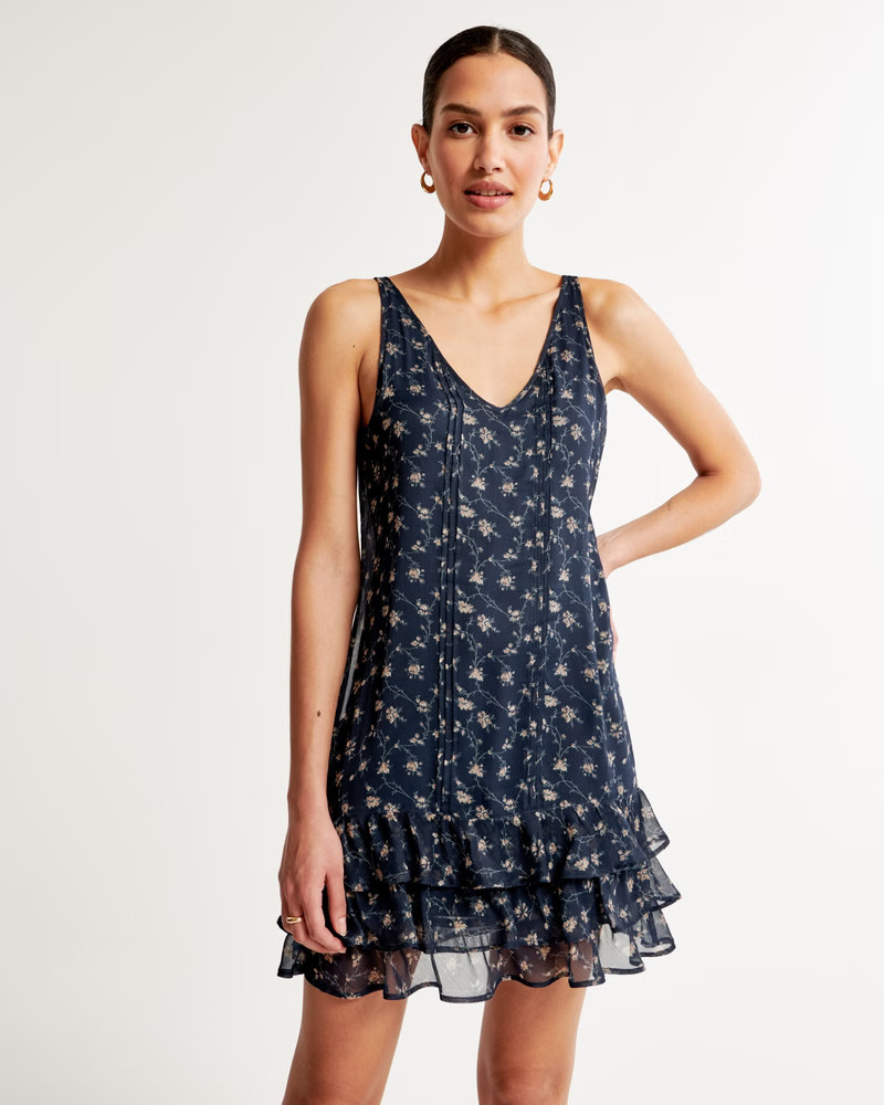 Vintage Drop-Waist Mini Dress | Abercrombie & Fitch (US)