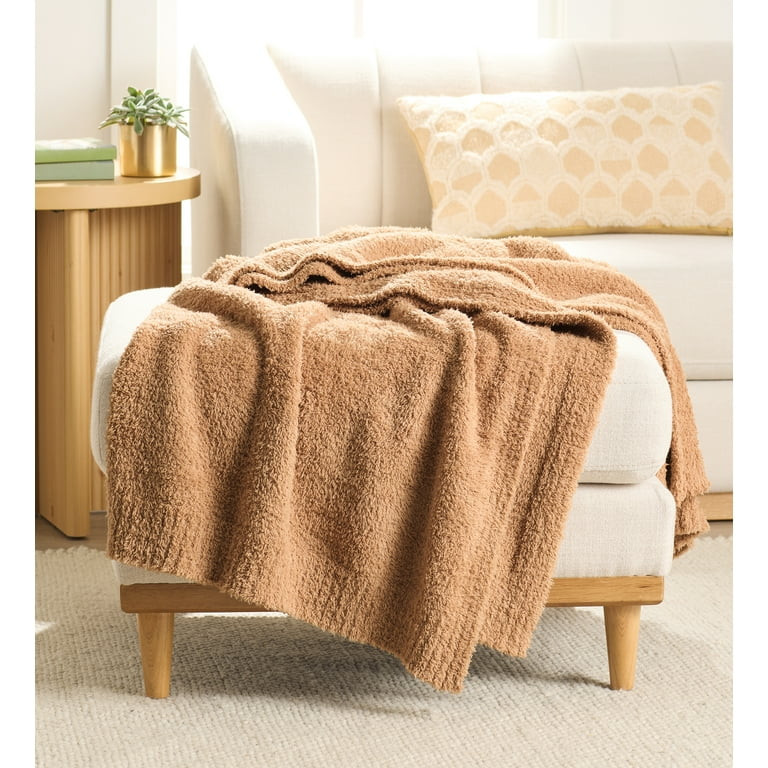 Better Homes & Gardens Cozy Knit Throw, Dark Caramel, 50x72" - Walmart.com | Walmart (US)
