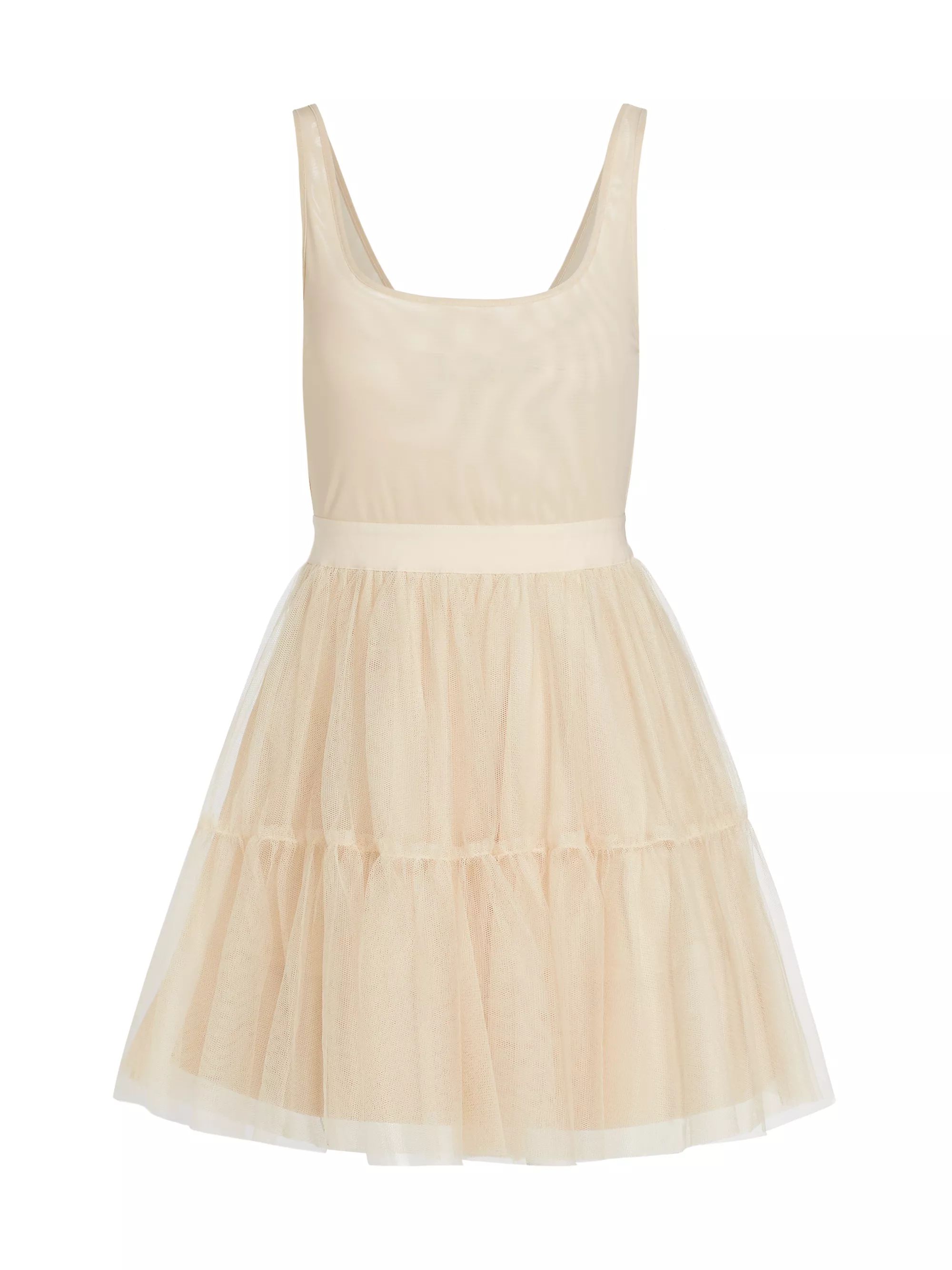 Shop Alice + Olivia Chara Tiered Tulle Minidress | Saks Fifth Avenue | Saks Fifth Avenue