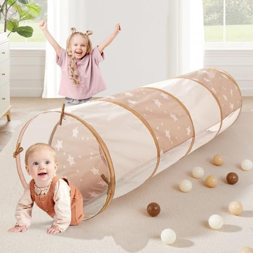 Tiny Land Tunnel Toys for Toddlers, 69" x 18" Baby Tunnel Crawl Indoor, Play Tunnel for Kids to C... | Amazon (US)
