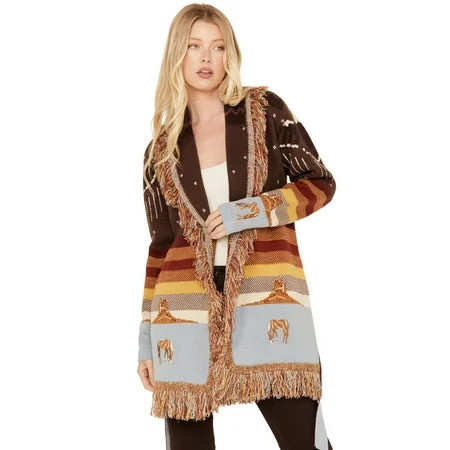 Idyllwind Women s Desert Nights Cardigan Brown US | Walmart (US)