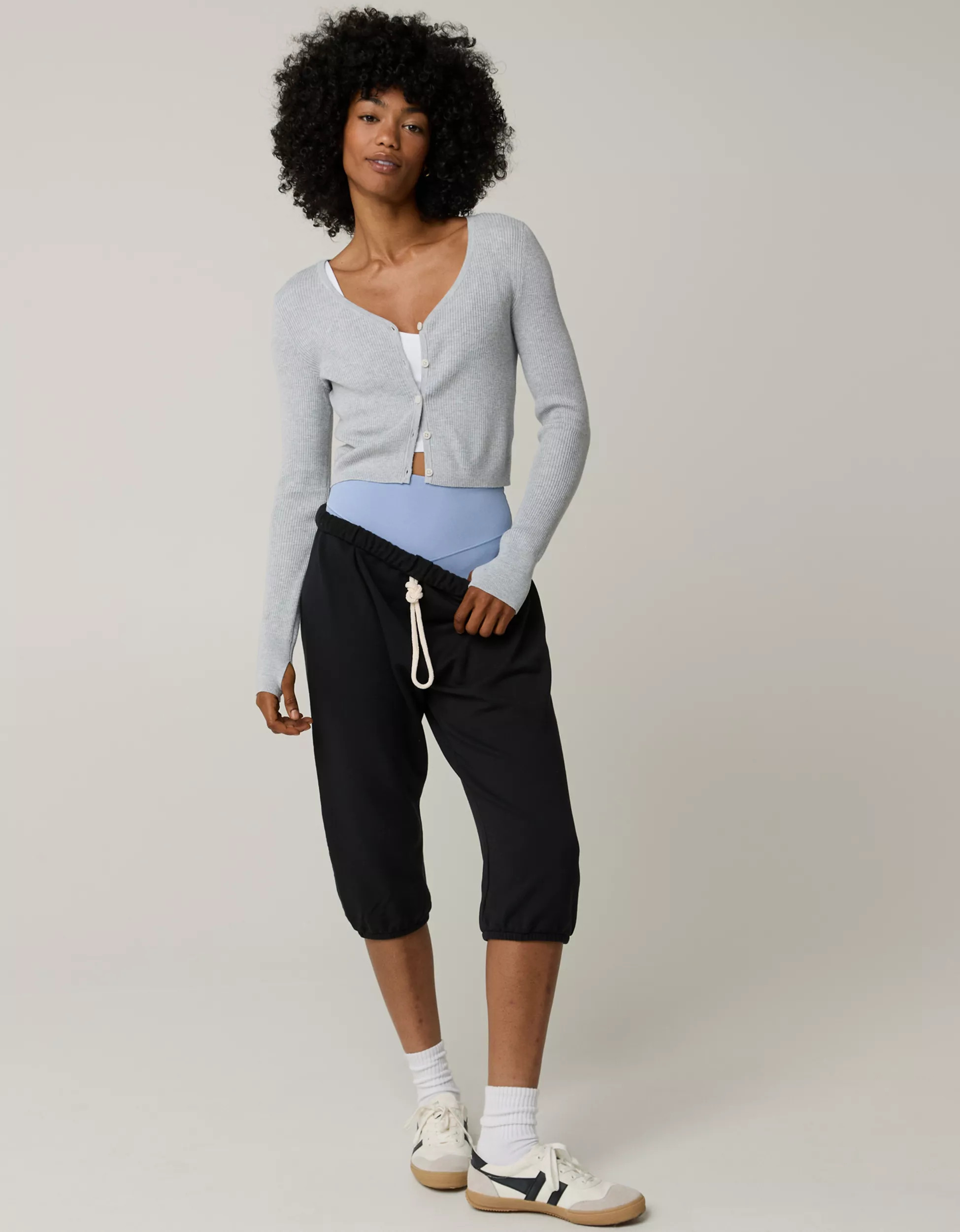 OFFLINE By Aerie OTT Fleece Capri Jogger | Aerie