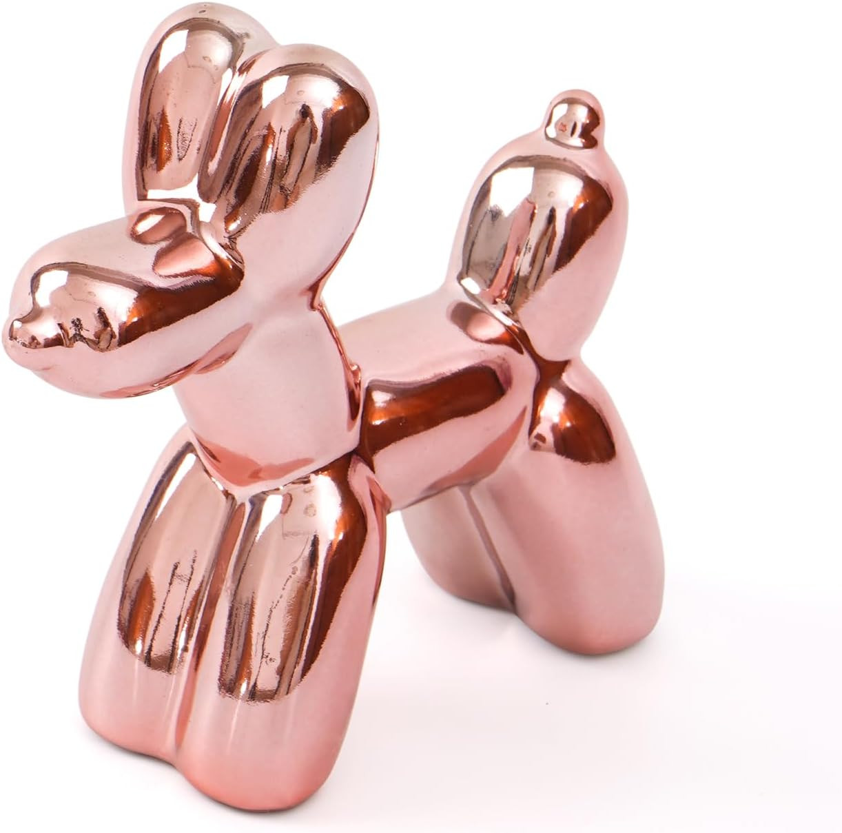 Cute Ceramics Pink Balloon Dog Statue Crafts Living Room Desktop Decorations,Handmade Modern Small Ceramic Animal Statue Ornament Home Decor Accents (Pink Balloon Dog) | Amazon (US)