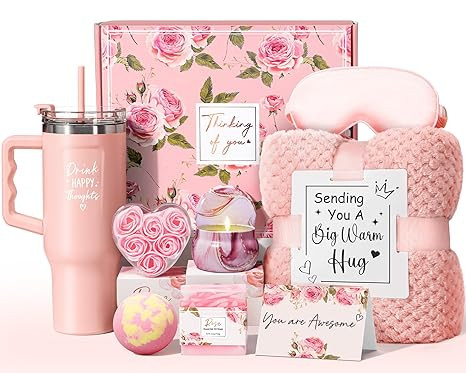 Birthday Gifts for Women Self Care Gifts Get Well Soon Gifts Package Rose Relaxing Spa Gift Anniv... | Amazon (US)