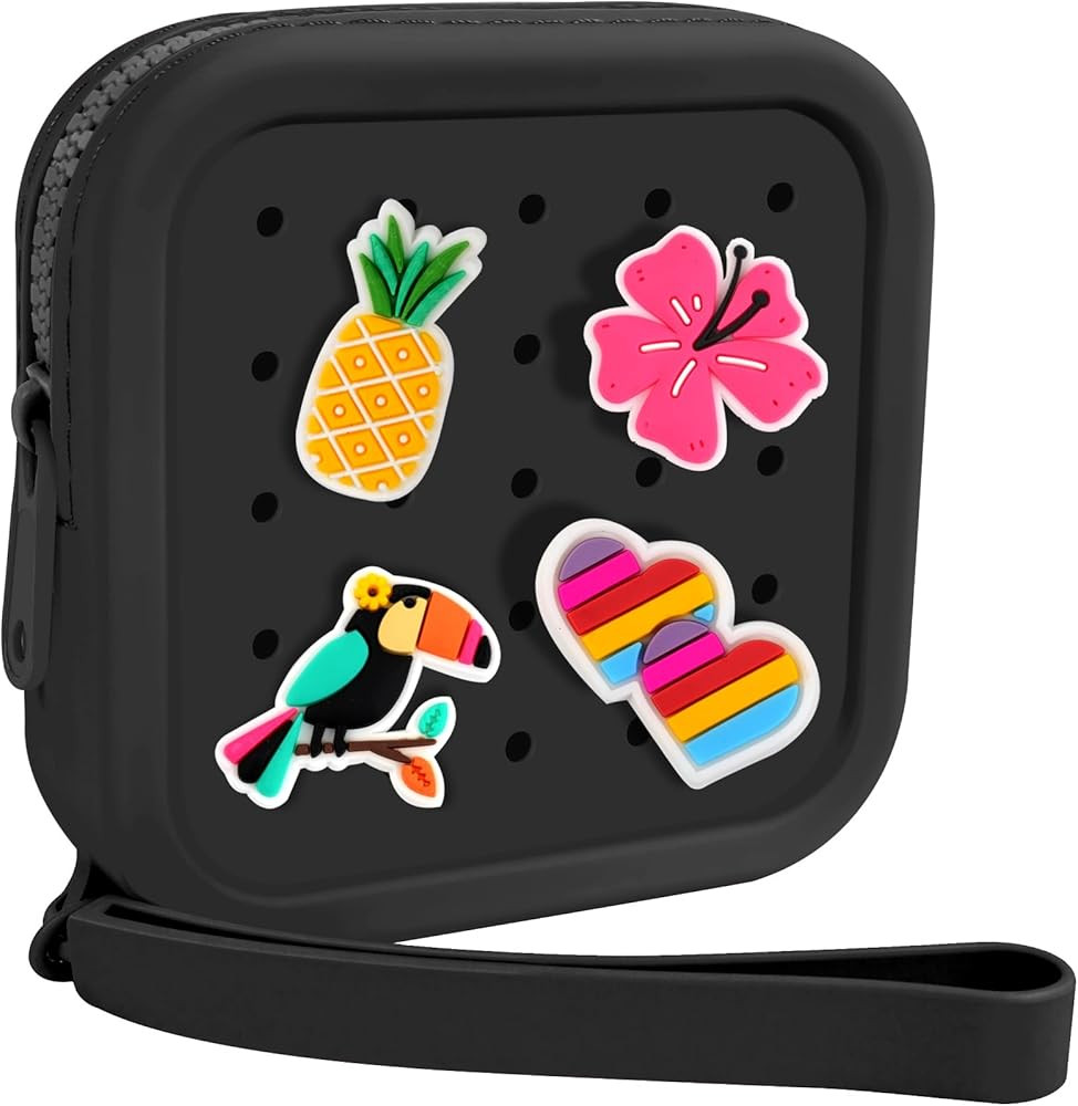 Small Silicone Pouch for Purse – Portable Organizer Bag, Mini Cosmetic Bag Holds Lipsticks, Coi... | Amazon (US)