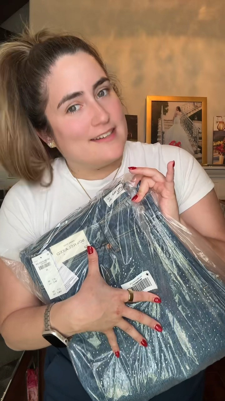 Dont you just love when you check online for something and its on sale? I cannot wait to wear the rhinestone jeans with school shirts! I’ve already worn the barrel jeans 2 or 3 times 🤭 I’m a big fan! #abercrombiejeans #abercombie #barreljeans #rhinestonejeans #midsizefashion try on haul, midsize, working mom

#LTKgrwm #LTKootd #LTKdayinmylife