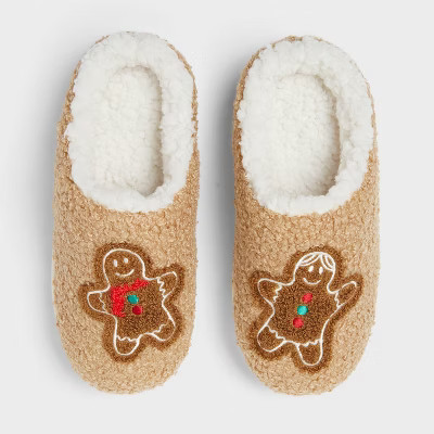 Kids' Gingerbread Scuff Slippers - Wondershop™ Camel 4-5 | Target