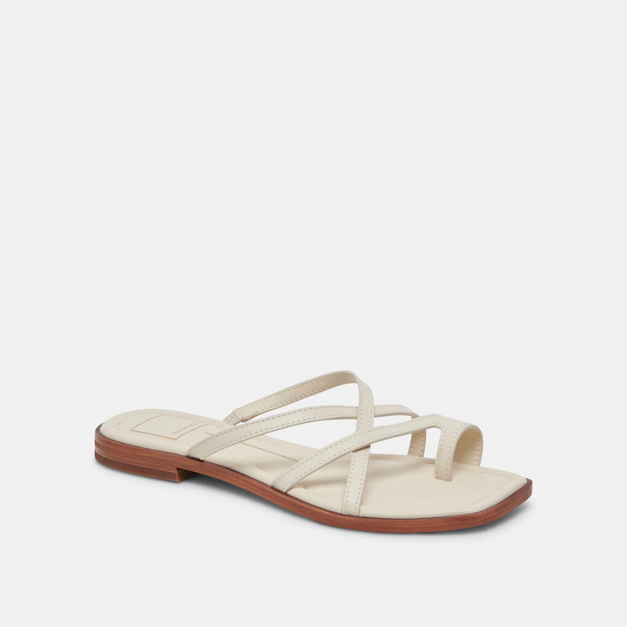 INDIGO SANDALS IVORY LEATHER | DolceVita.com