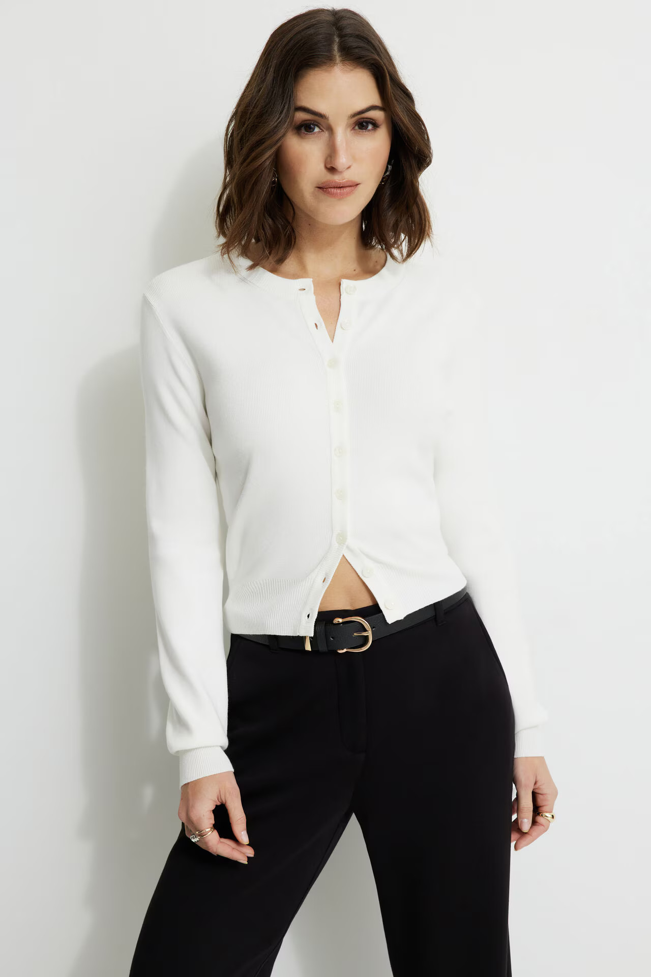 Rebecca Crewneck Cardigan | Dynamite Clothing