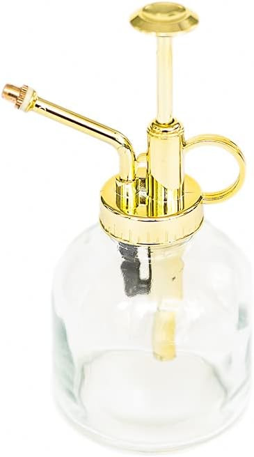 Glass Plant Watering Mister – 8 Ounces Gold Accent Plant Spray Bottle – Single Handed Waterin... | Amazon (US)
