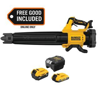 20V MAX 125 MPH 450 CFM Brushless Cordless Handheld Leaf Blower w/ Concentrator Nozzle, 5 Ah & 2 ... | The Home Depot
