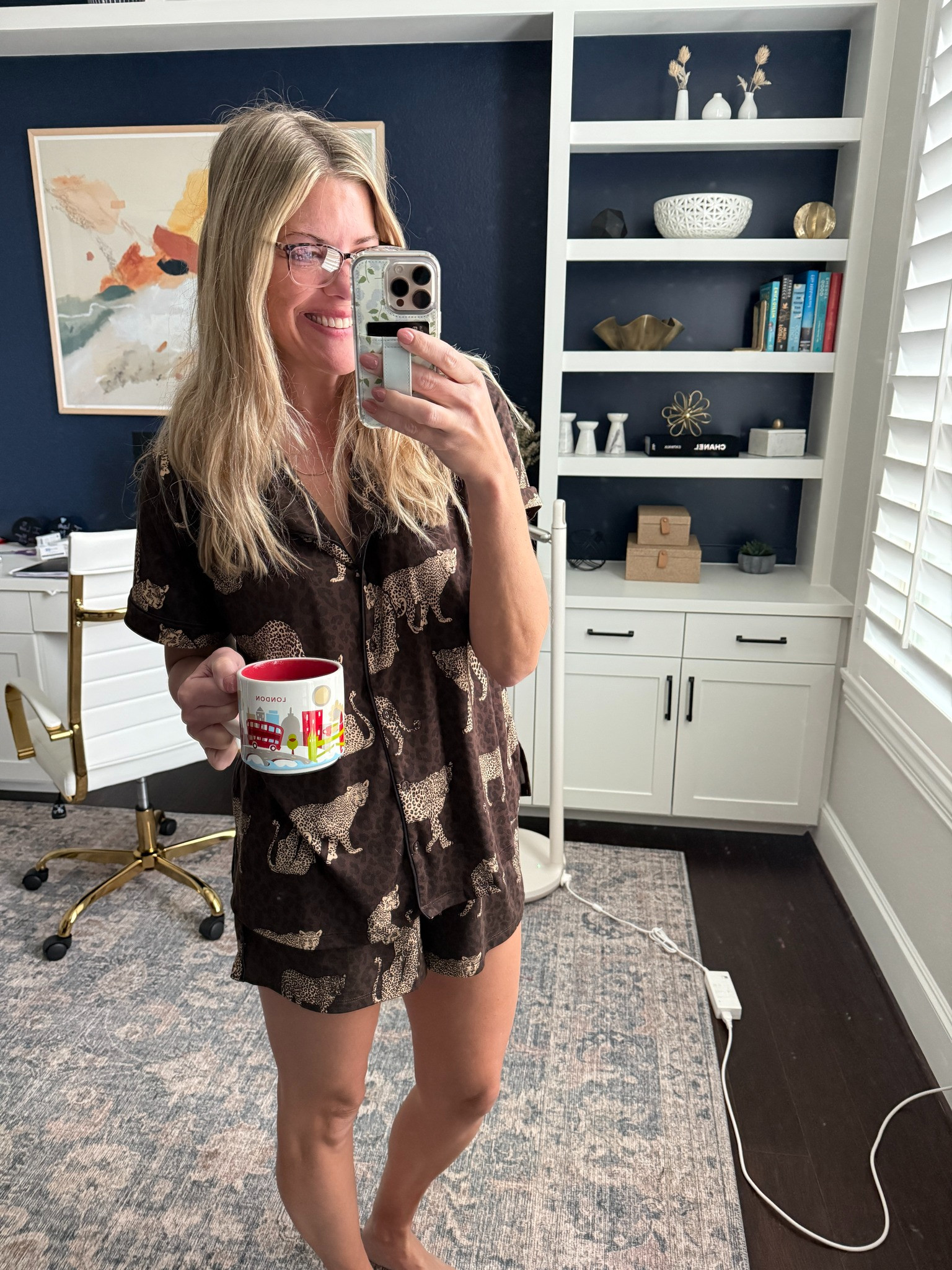 New pajamas, clear eye masks, readers and coffee. 🫶 

 #LTKdayinmylife #LTKmomlife #LTKmorningroutine