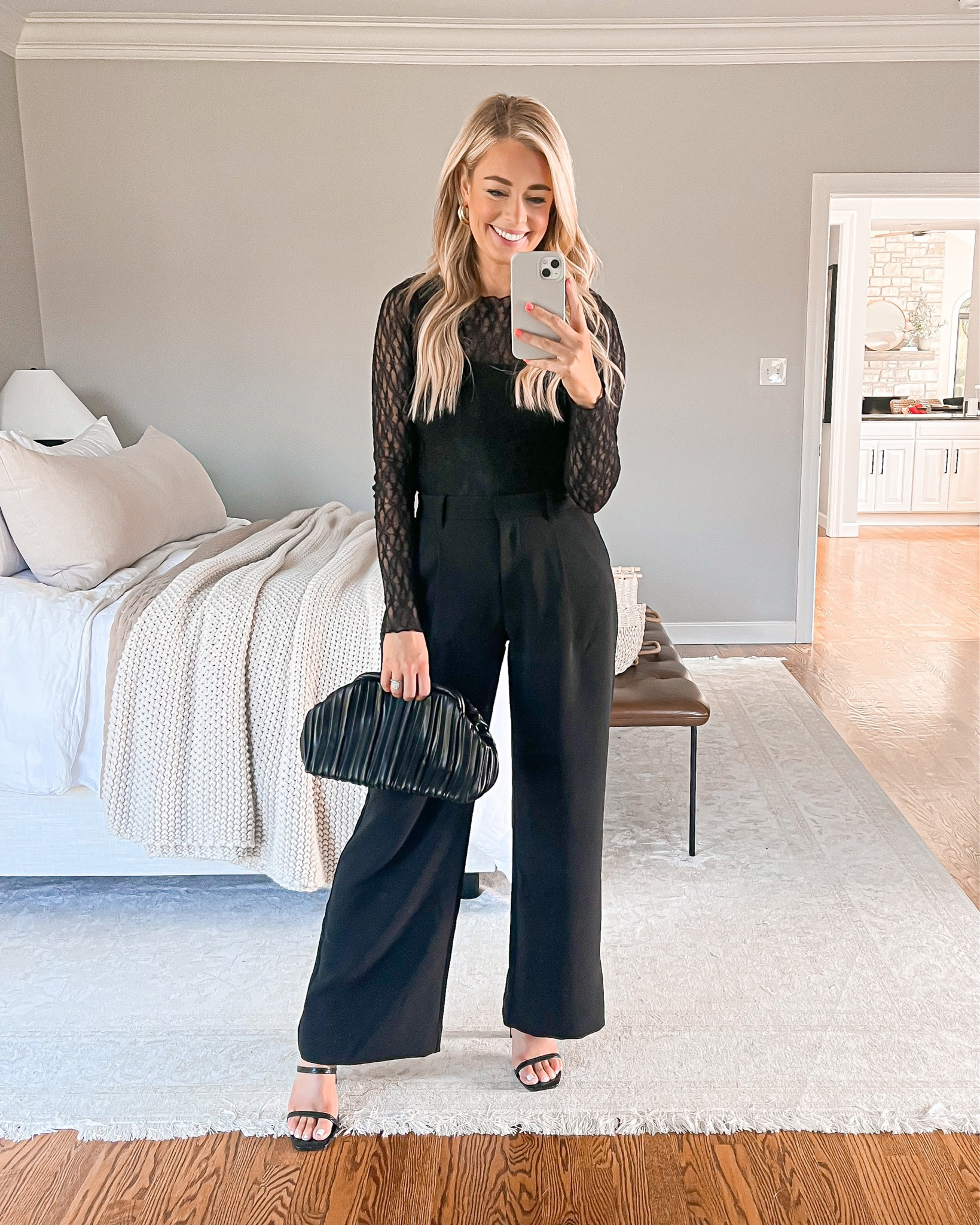 Date Night Outfit Idea // Wearing a small in lace top & bodysuit // Wearing a 26 regular in pants (could have done a 27 so I would go true to size)

Date night outfit, workwear, trousers, lace top, black heels, spring outfit

#LTKstyletip #LTKSeasonal #LTKGiftGuide