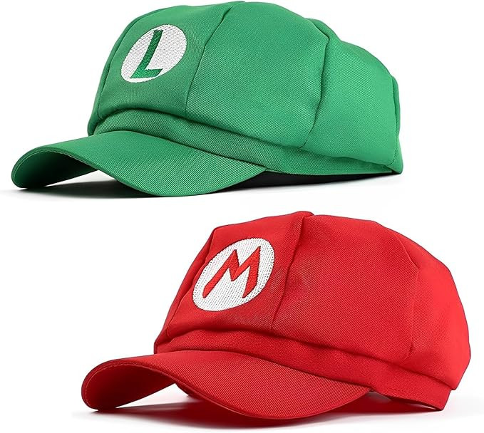 2pack Costume Hats Anime Halloween Copslay Unisex Adult Cosplay Cap (Red and Green) | Amazon (US)