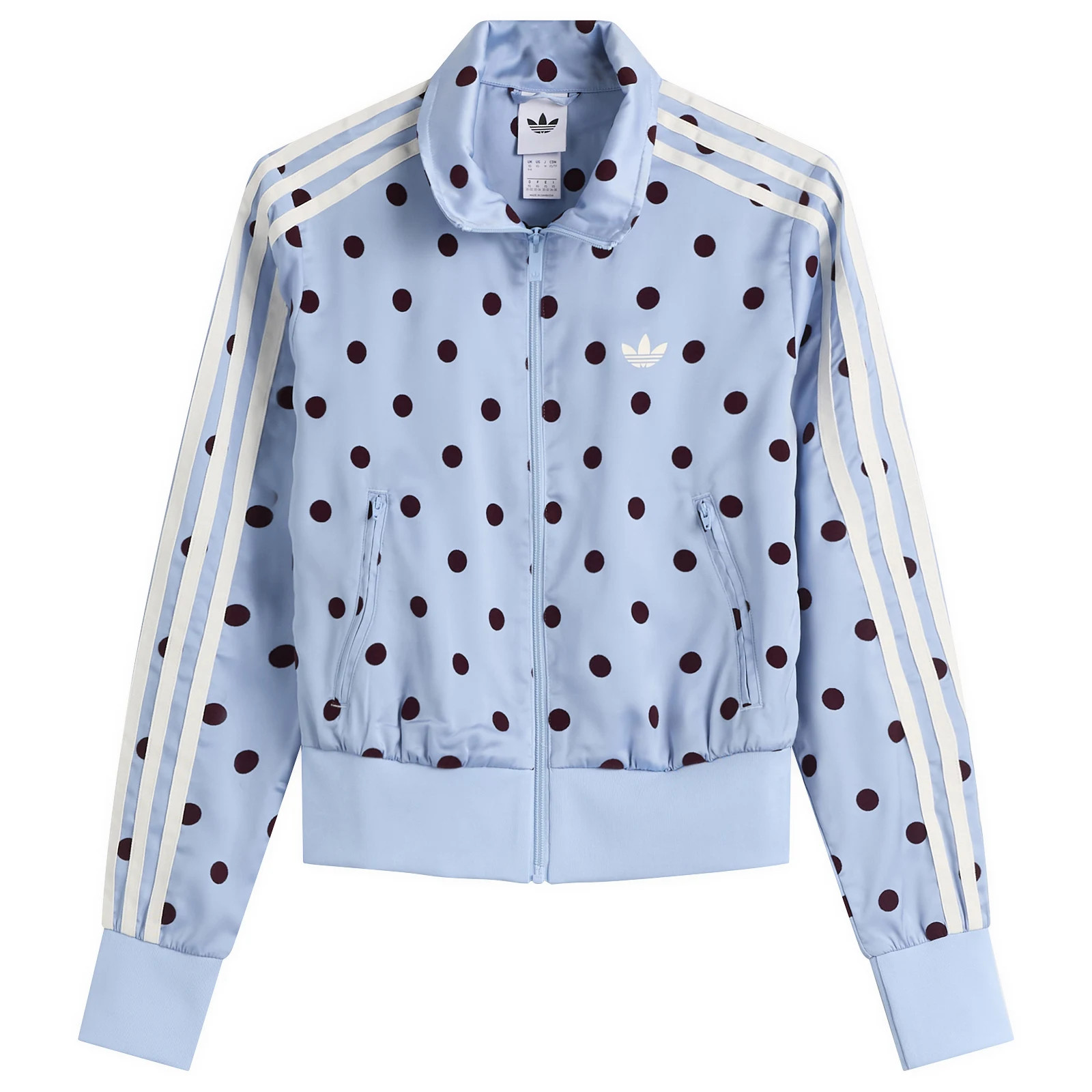 Adidas Women's Polka Dot Firebird Tracktop in Clear Sky, Size X-Small | END. Clothing