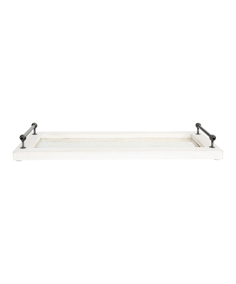 Creative Co-Op Decorative Trays - White Tray with Handles | Zulily