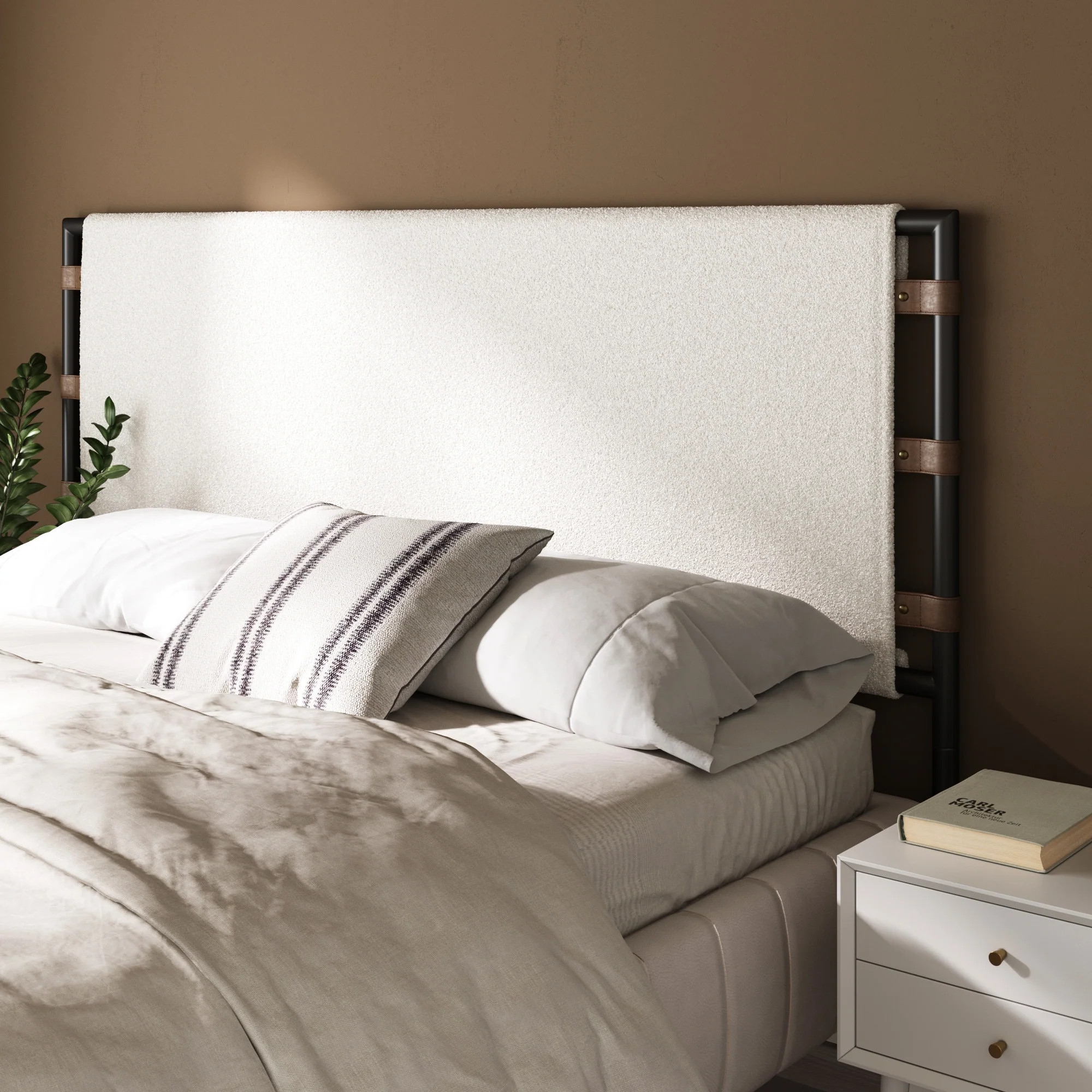 Boucle King Upholstered Headboard | Nathan James