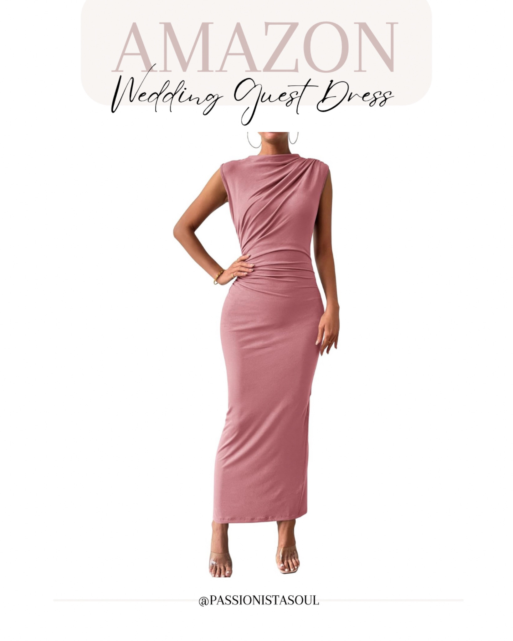 BTFBM Women's Ruched Bodycon Dress Summer Casual Sleeveless Back Slit Elegant Club Evening Party Cocktail Maxi Dresses 

#LTKstyletip #LTKwedding