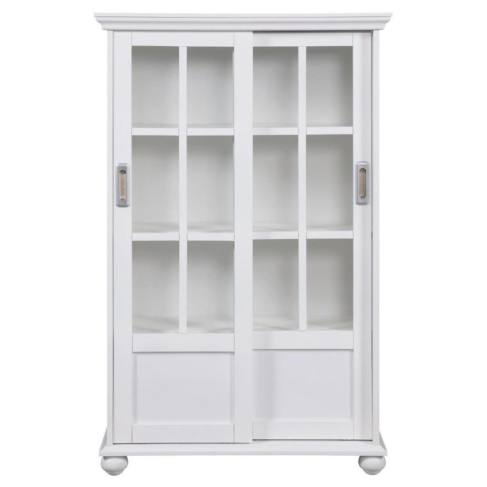 51"" Capewood Bookcase with Sliding Glass Doors - White - Room & Joy | Target
