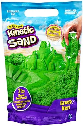 Kinetic Sand, The Original Moldable Sensory Play Sand Toys for Kids, Green, 2 lb. Resealable Bag,... | Amazon (US)
