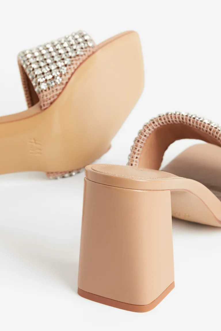 Rhinestone-embellished Mules | H&M (US + CA)
