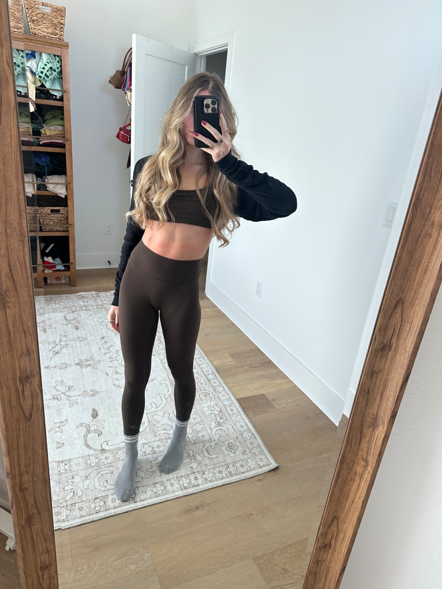 Amazon size small Two Piece Workout Sets For Women Sport Bra Matching High Waist Scrunch Butt Leggings Gym Yoga Active Wear Outfits. Strut this shrug. 

My workout and workout gear for my daily workout. I take pilates classes from @lexfish on Instagram she has a whole online platform and membership! Most of my pilates gear and tools are from Bala. Bala use code SLOANE15. 
#workoutgear #workoutwear #pilates #ootd #outfit #athleticwear #athleticoutfit #bikershorts #sportsbra #pilatesoutfit #athleisure #bala #pilatesworkout #pilateslovers #pilatestiktok #balabangles

#LTKfitnessgoals #LTKActive #LTKFindsUnder50