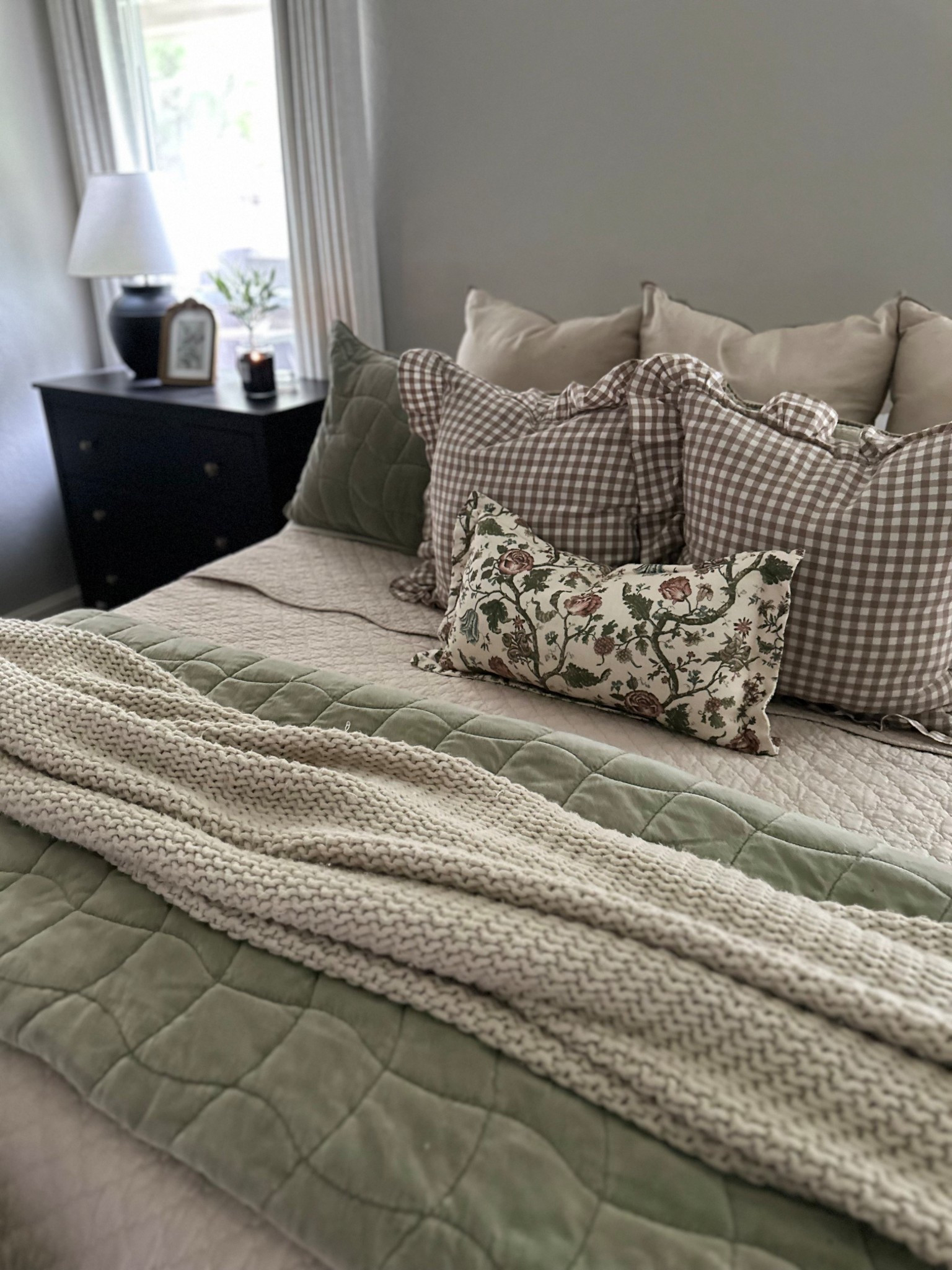 Bedroom Bedding! Gingham pillows are my favorite! 🤎🤍🤎😊

#LTKSaleAlert #LTKHome #LTKSeasonal
