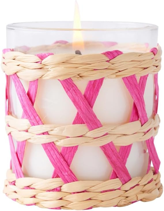 MERSEA Cabana Flower Seagrass Candle, Scented Candle with Handwoven Seagrass Holder (4 oz) | Amazon (US)