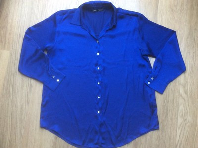 Ladies royal Blue Blouse , Zara size 14 - 16 (Euro / USA L) | eBay US