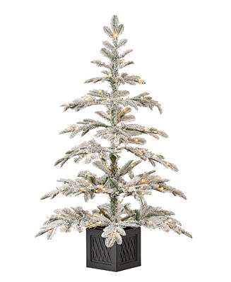 4' Artificial Jackson Flocked Pine Tree | Macy's