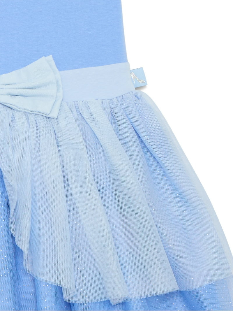 Disney Princess Girls Cinderella Cosplay Dress with Short Puff Sleeves, Sizes 4-12 | Walmart (US)