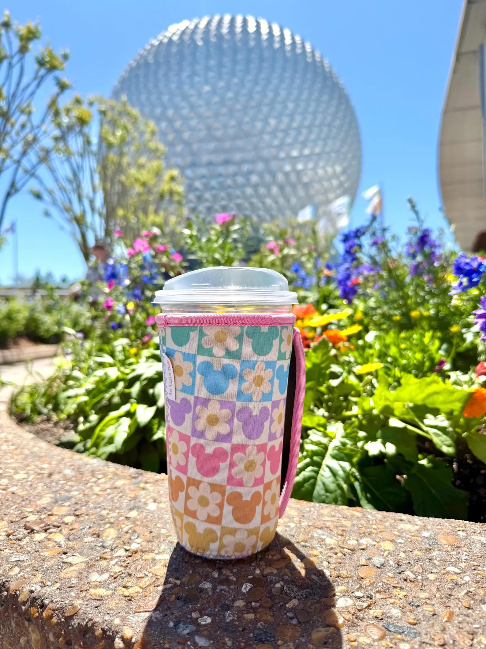 Disney Inspired Floral Checker Large Cup Sleeve W Handle | Large Cup Sleeve | Disney Drink Holder... | Etsy (Global)