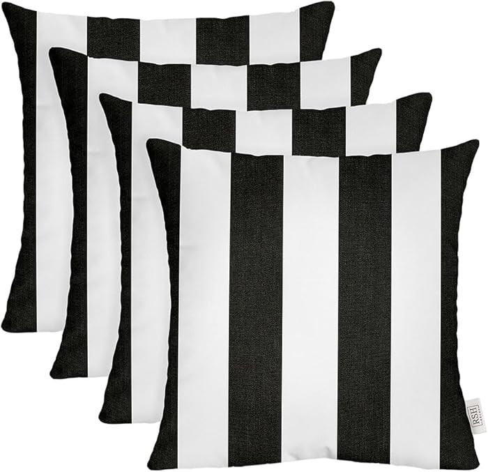 RSH DECOR: Sunbrella Square Throw Pillows Set of 4 | 17" x 17" | Water and Fade-Resistant Perform... | Amazon (US)