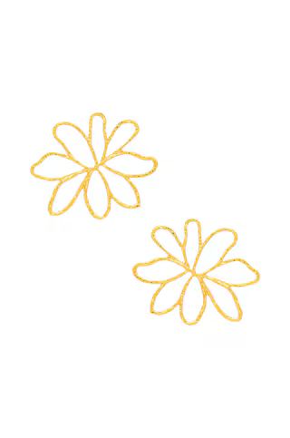 Casa Clara La Fleur Grande Earring in Gold from Revolve.com | Revolve Clothing (Global)