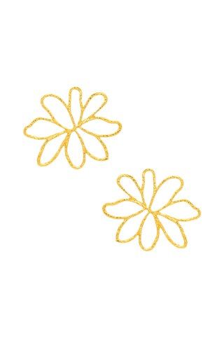 Casa Clara La Fleur Grande Earring in Gold from Revolve.com | Revolve Clothing (Global)