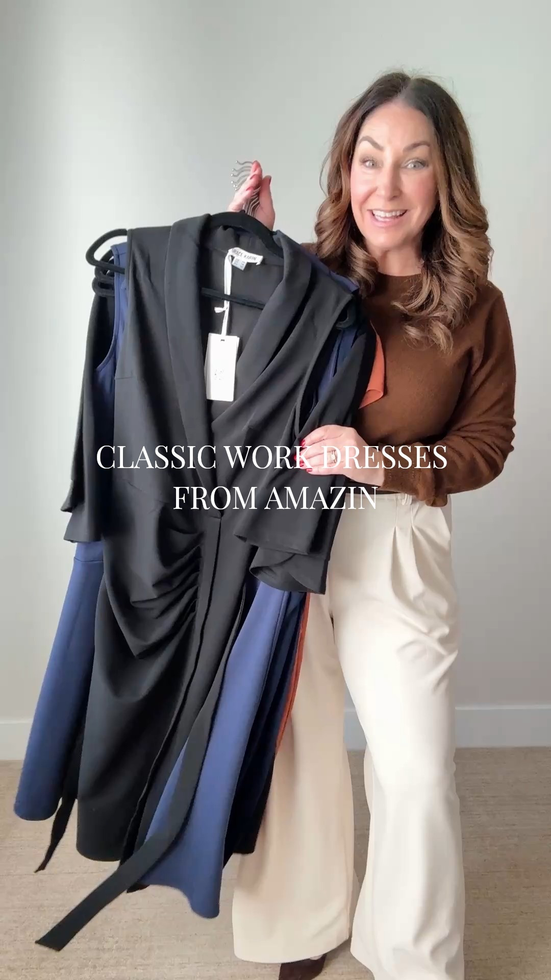 Classic work dresses from Amazon wearing large in all styles 

#LTKMidsize #LTKWorkwear #LTKOver40