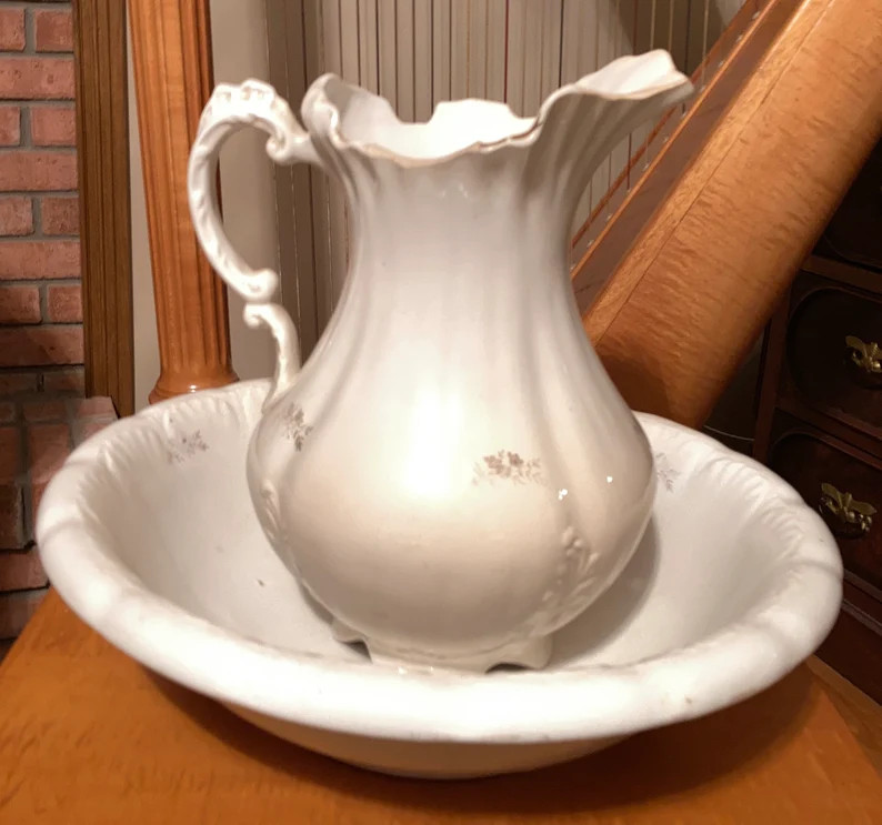 Antique Wash Basin and Pitcher from the 1920s | Etsy (US)