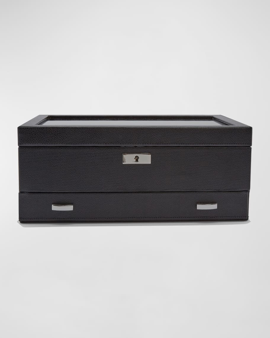 Roadster 10-Piece Watch Box with Drawer | Neiman Marcus