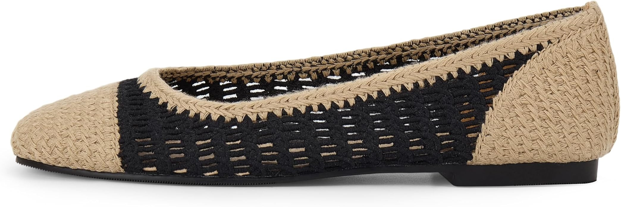 Wnshonzy Raffia Ballet Flats Shoes for Women Mesh Mary Jane Ballerina Flat Espadrilles Woven Roun... | Amazon (US)