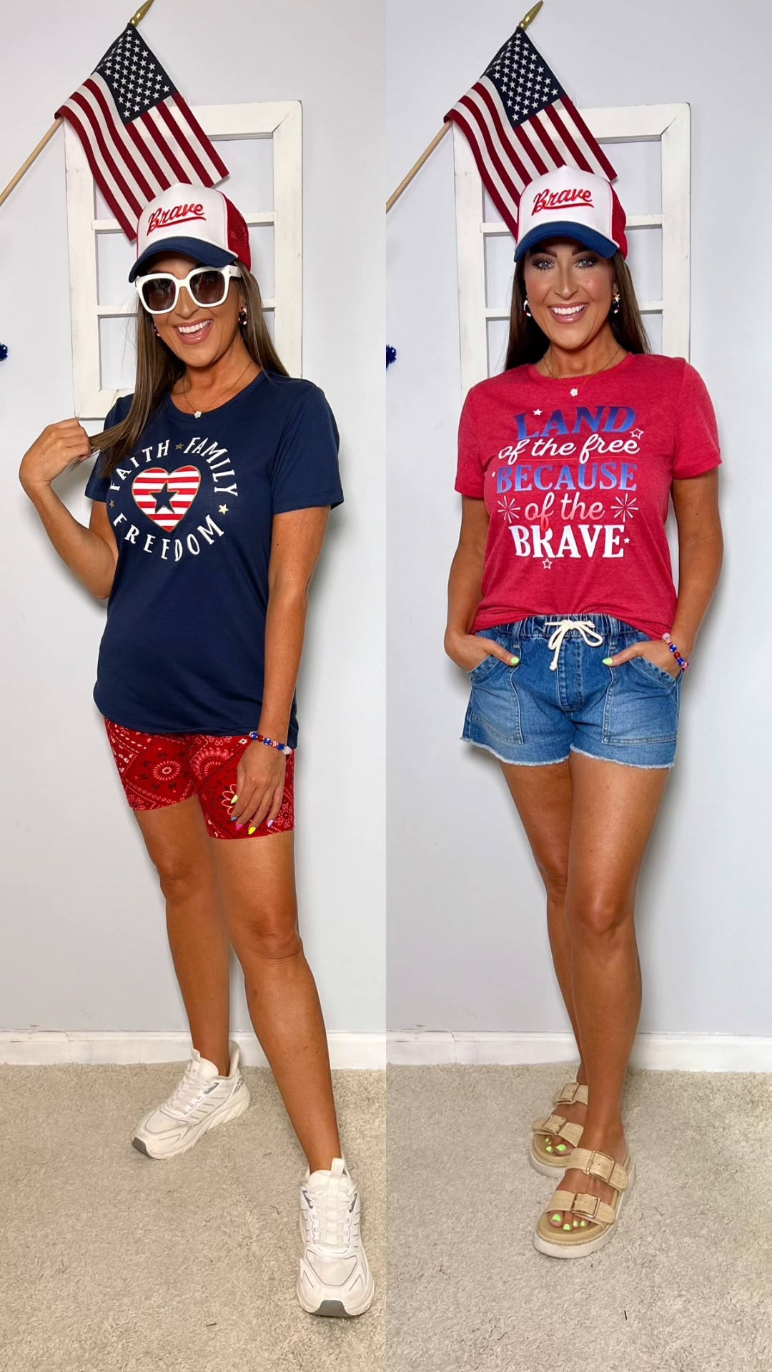 4th of July outfits 

Tops: S
Biker Shorts: XS/S
Denim Pull On Shorts: M

SUMMER outfit, summer fashion, red white and blue outfit, patriotic outfit, casual outfit 

#LTKFindsUnder50 #LTKStyleTip #LTKSeasonal