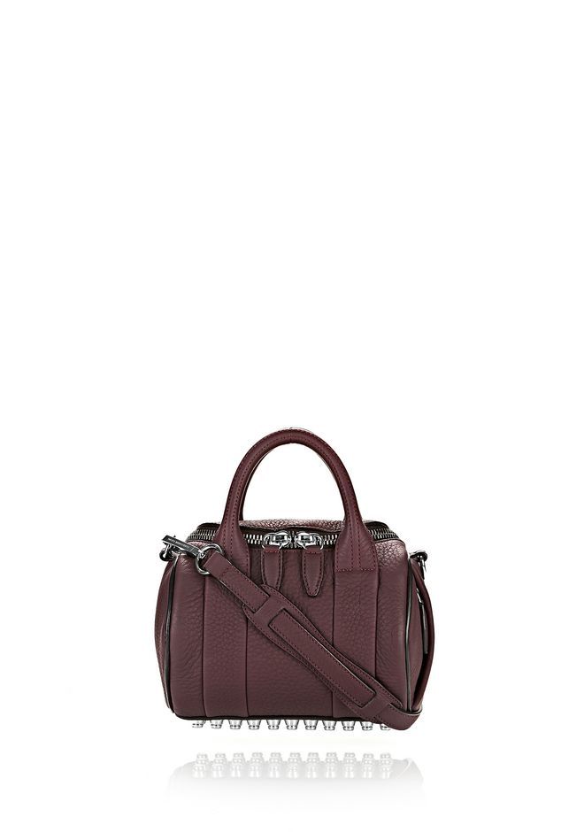 Alexander Wang MINI ROCKIE IN MATTE OXBLOOD WITH RHODIUM Shoulder Bag | Alexander Wang