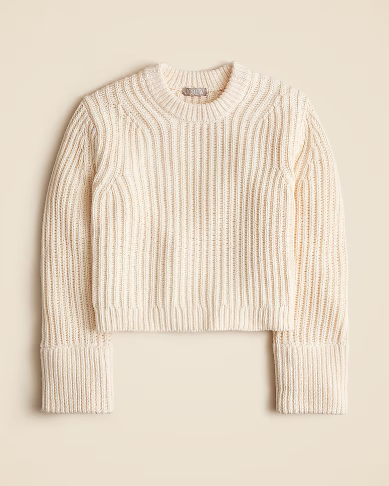 Heritage cotton fisherman crewneck sweater | J. Crew US