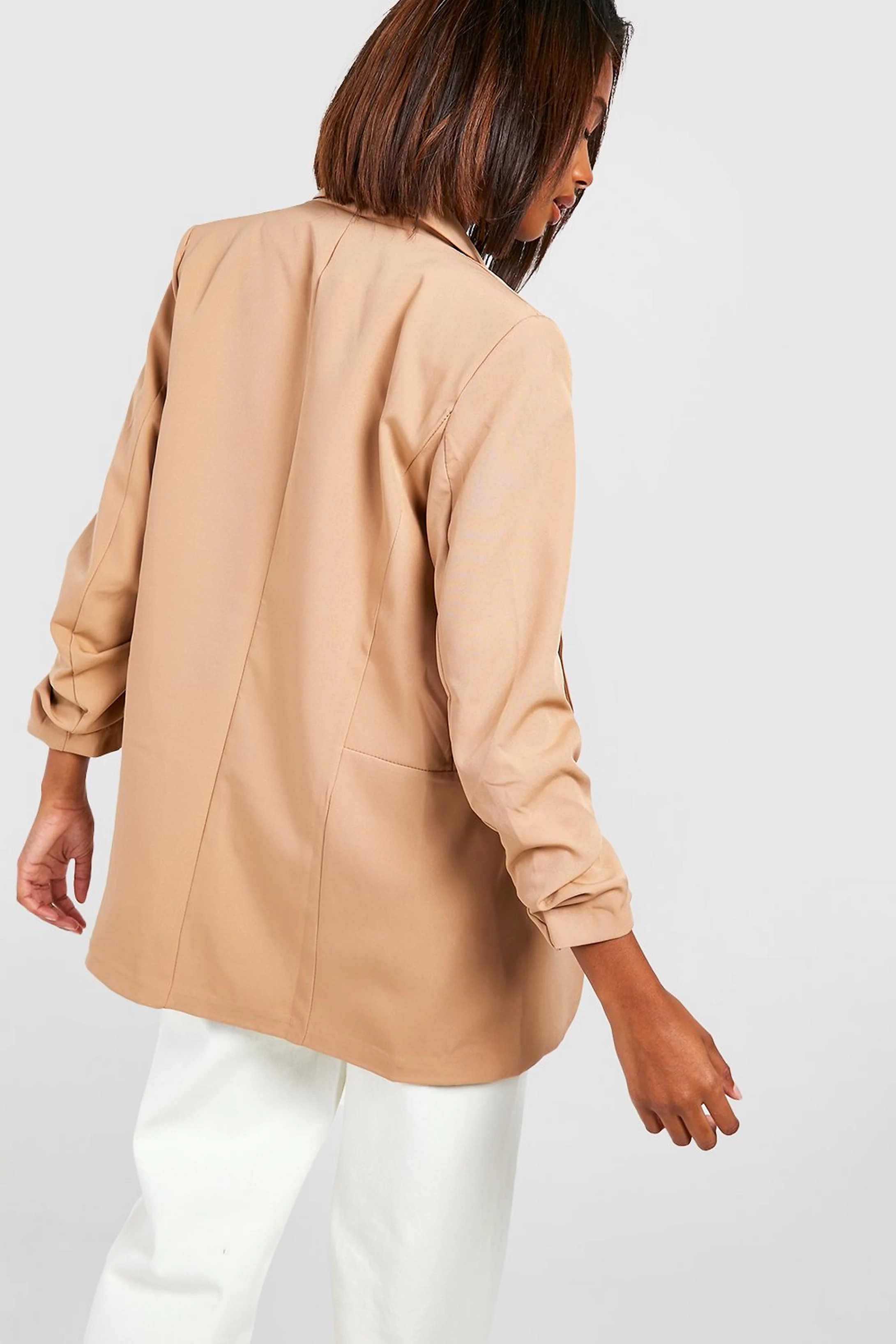Ruched Sleeve Blazer | Boohoo.com (US & CA)