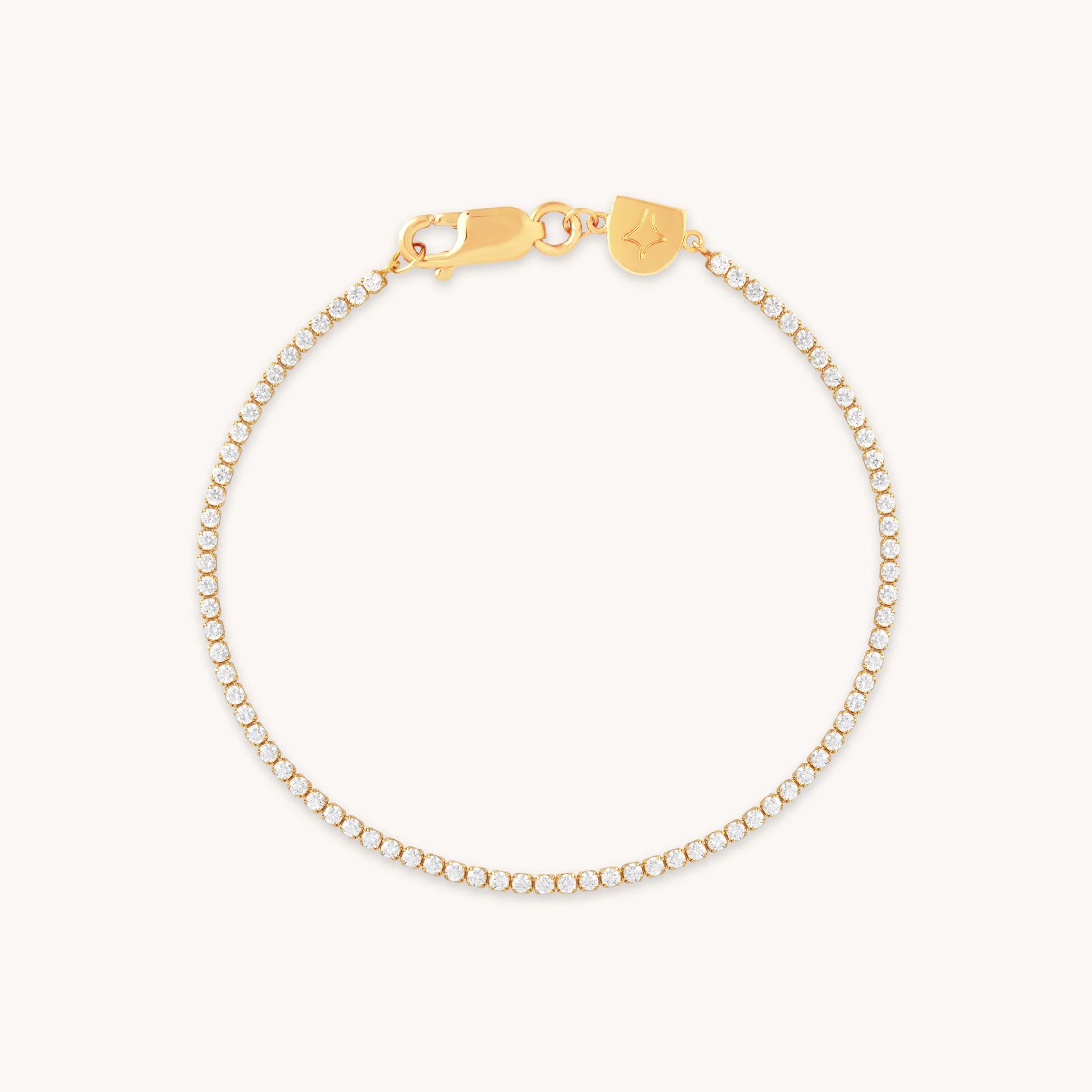 Tennis Chain Bracelet in Gold | Astrid & Miyu EU