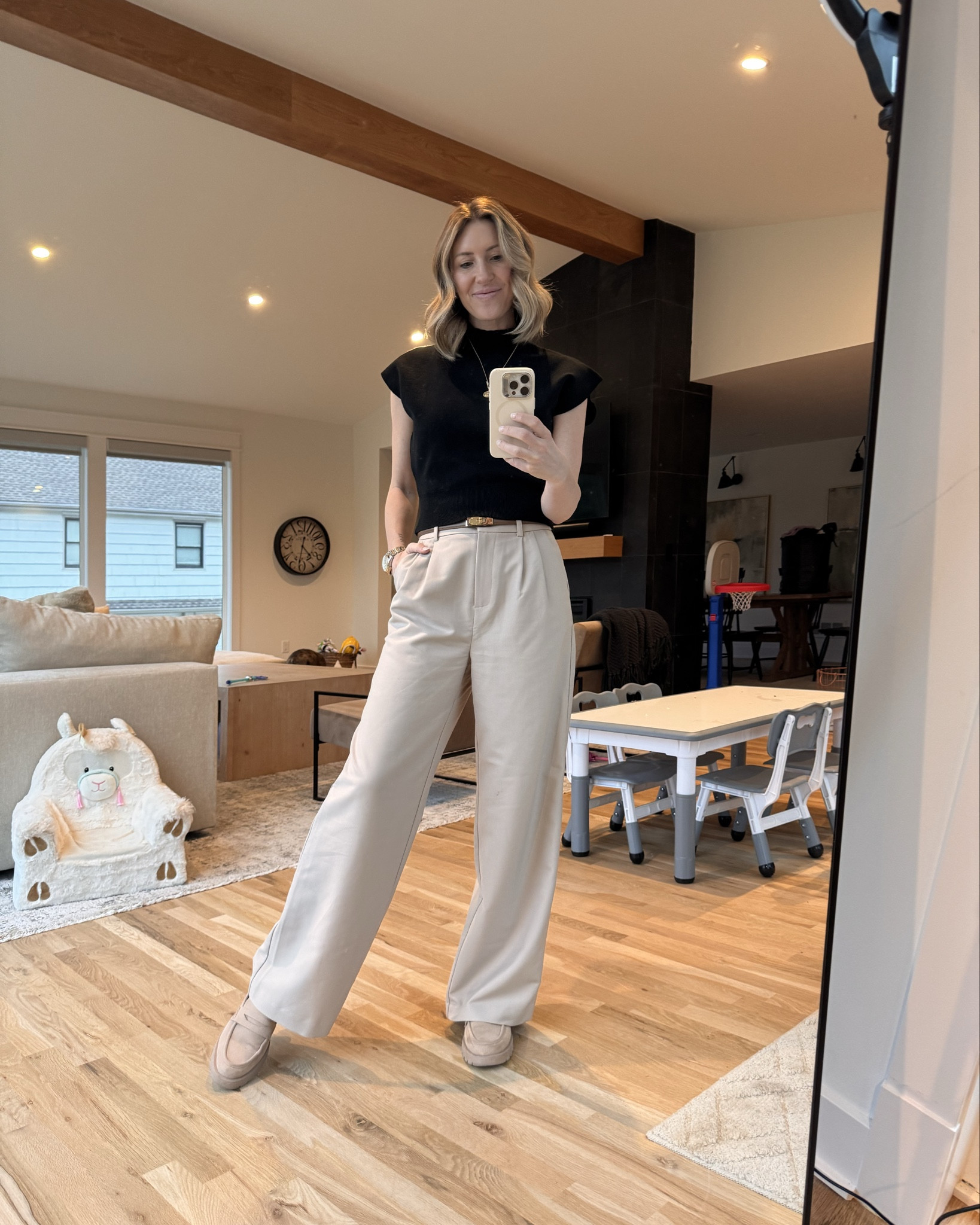 My dental conference attire 🤓🦷
I love this black sweater vest and wide leg dress pants from Commense. I love to pair these with a higher platform shoe to avoid wearing a high heel!
Then threw on my raincoat, which can also serve as a great transitional piece into Spring 🌦️
Sweater Vest XS *Would recommend sizing up! This was a tad small. 
Pants XS *Recommend sizing up

#LTKStyleTip #LTKWorkwear #LTKFindsUnder50