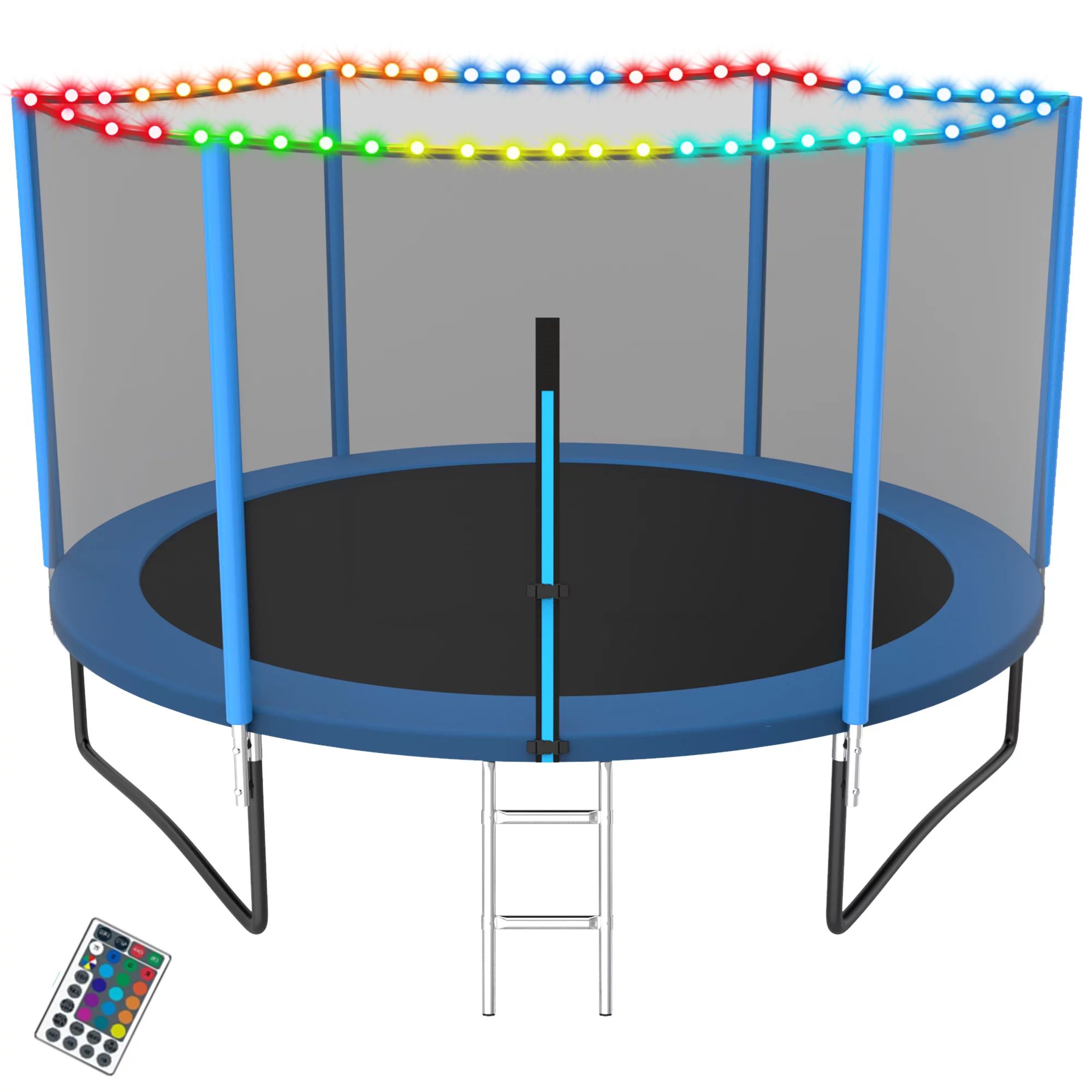 YORIN Trampoline for 3-4 Kids, 8 FT 10FT Trampoline for Adults with Enclosure Net, Ladder, 800LBS... | Walmart (US)